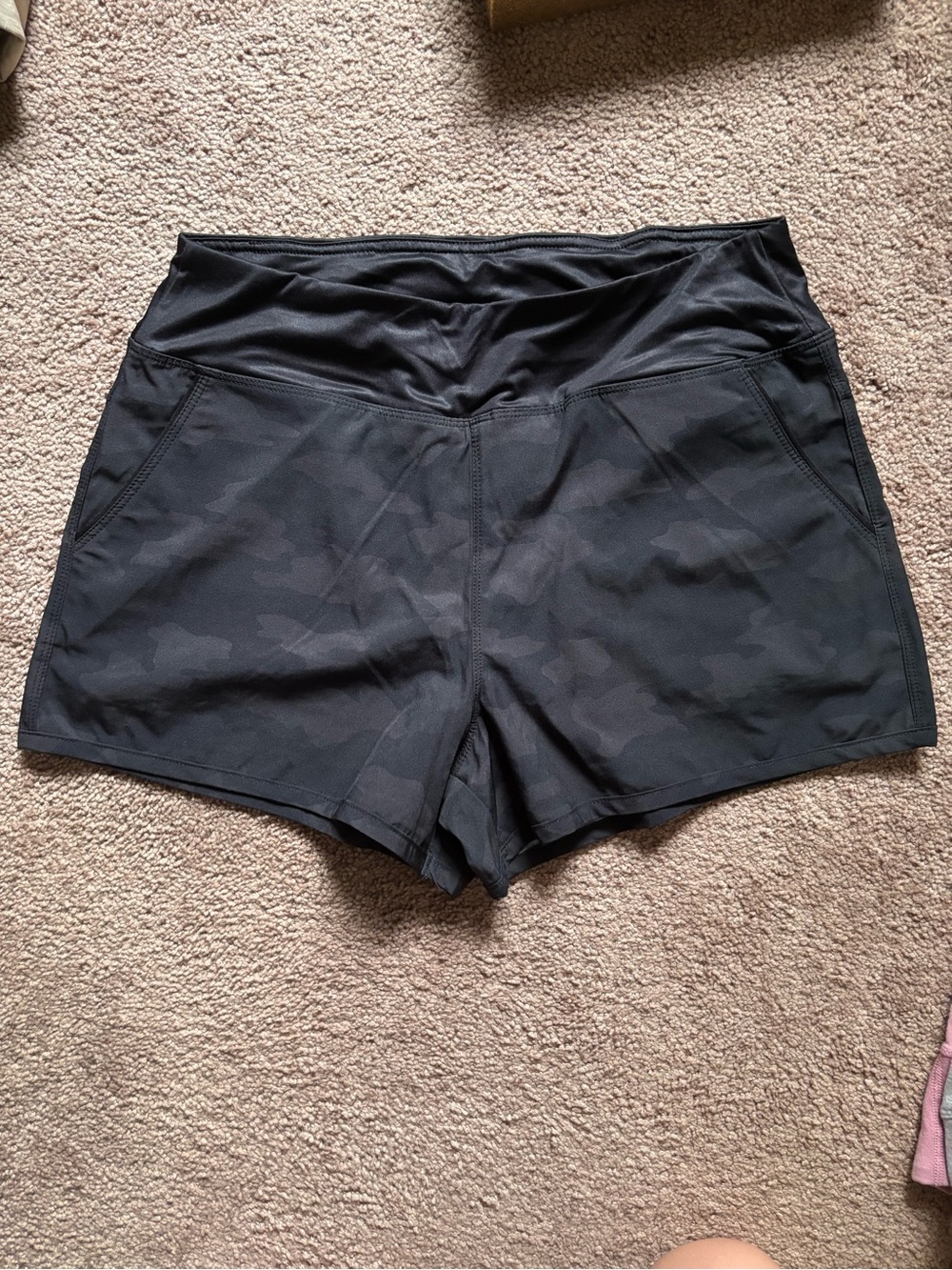 Kyodan Lined Black Camo Women’s Athletic Shorts